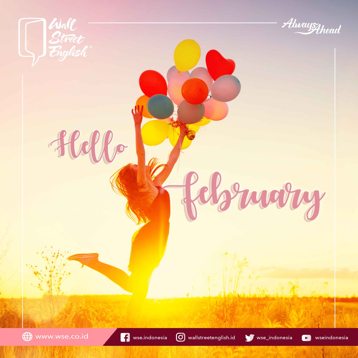 WSE_Indonesia's tweet photo. Welcome to the month of LOVE! Tell us what you are excted about this February!
#WallStreetEnglish #WSEID #AlwaysAhead https://t.co/w8nnLEog9A
