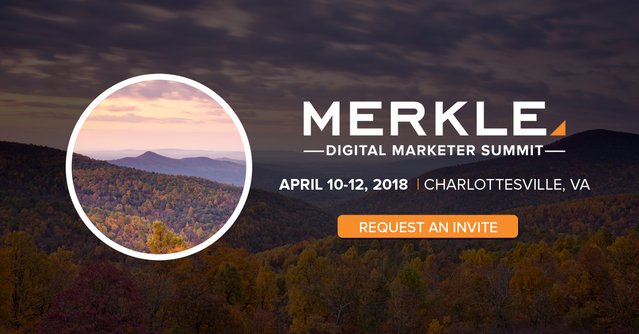 kellymalia808's tweet photo. Registration for #MerkleDigital18 is now open! Request your invite for @Merkle's annual #DigitalMarketing Summit in April: https://t.co/ajuqudy2go https://t.co/qHLD9TkZNm