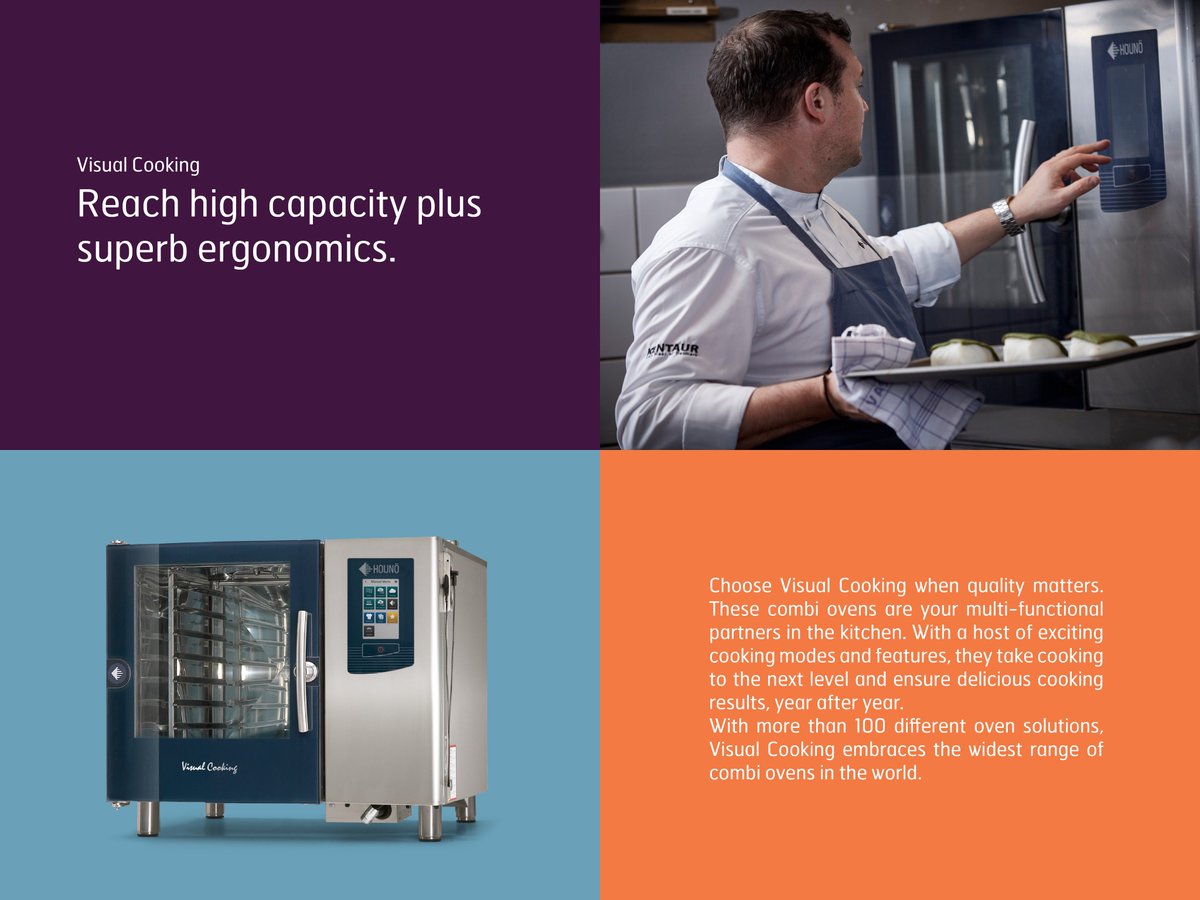 HounoUniverse's tweet image. Choose Visual Cooking when quality matters. These combi ovens are your multifunctional partners in the kitchen. With a host of exciting cooking modes and features, they take cooking to the next level and ensure delicious cooking results, year after year.👨‍🍳#visualcooking #houno