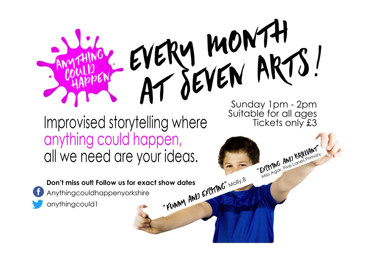 Hey up! This Sunday we're going to need lots of young storytellers to help us create our last show for #storytellingweek. Can you give us a push and help the creative children of #Leeds to find us? 
(p.s School and library staff get free entry just because we love you)