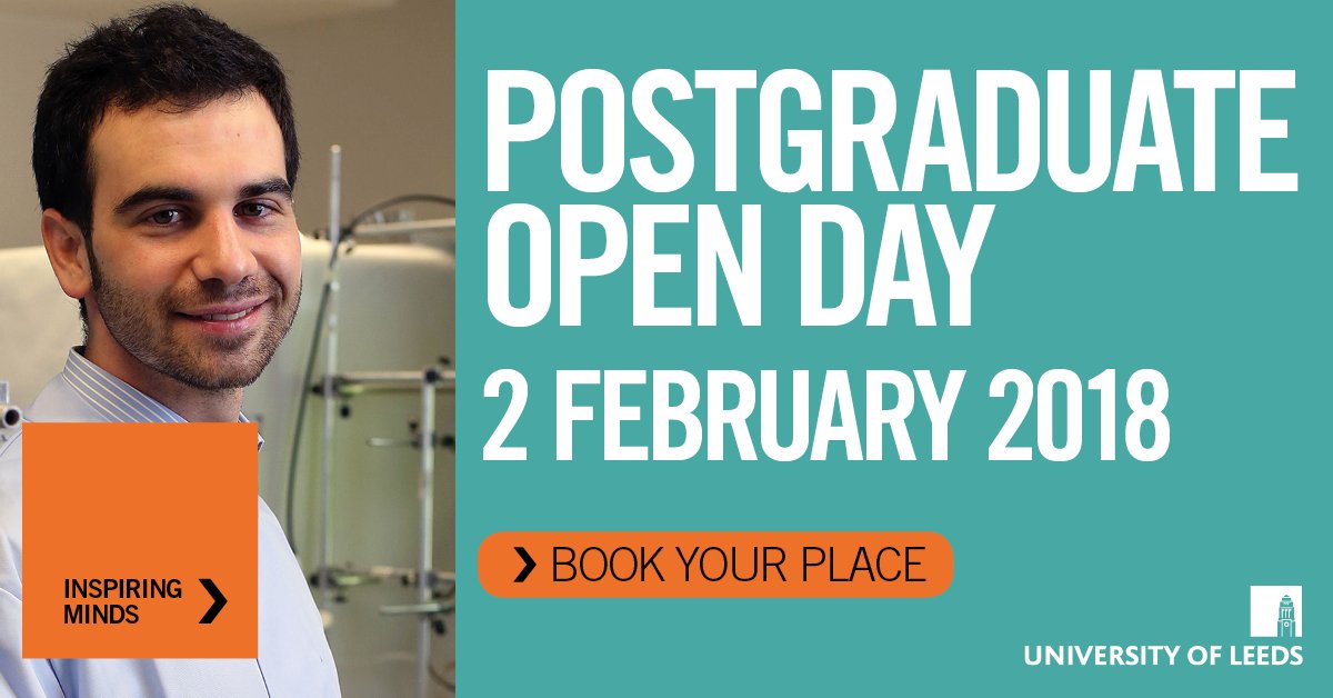 UniversityLeeds's tweet photo. Tomorrow is our Postgraduate Open Day. Make sure you've booked your place! https://t.co/8pf7o1el46 https://t.co/RIqqC7ucdY