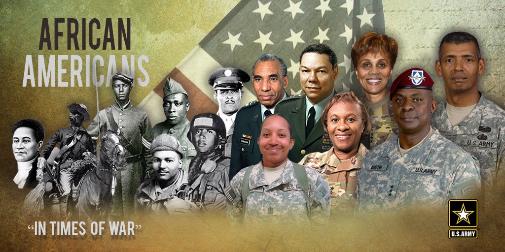 From the Boston Massacre to present-day operations, African-Americans have served to defend our nation #InTimesOfWar. During #AfricanAmericanHistoryMonth, we honor them for their legacy of service & commitment to our @USArmy & nation. Learn more at go.usa.gov/xnf9H. #BHM