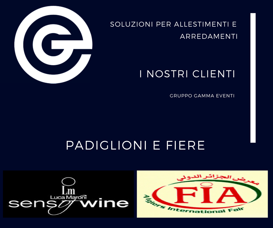 GammaEventi's tweet photo. Allestiamo padiglioni e fiere, tra i nostri clienti:
#SensOfWine e #FieraInteranzioneDiAlgeri 👉 https://t.co/EI4Cn5W7Nm
