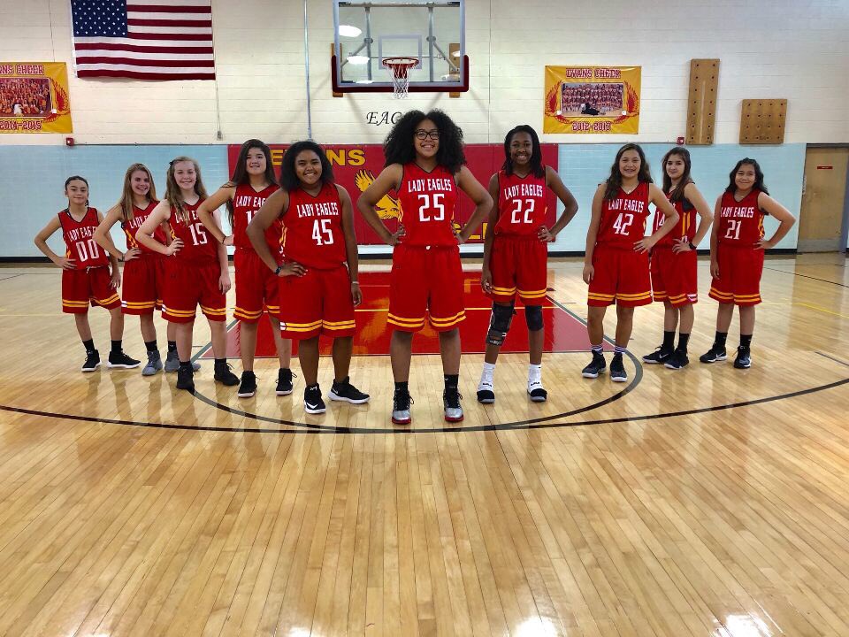 HLBall23's tweet photo. First school regular season in the books. Finished our season 14-0! On to the city championship! #LadyEagles #SchoolPride #Undefeated https://t.co/Q8wVb9sgAR