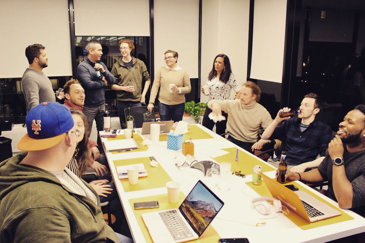 GetInRhythm's tweet image. InRhythm’s People Leadership Team Meeting after hours to talk about how to continue our team’s learning and growth - last night’s topics were #vue workshops #opensource #designfordevelopers.
#lovewhereyouwork #doesyourcompanycare