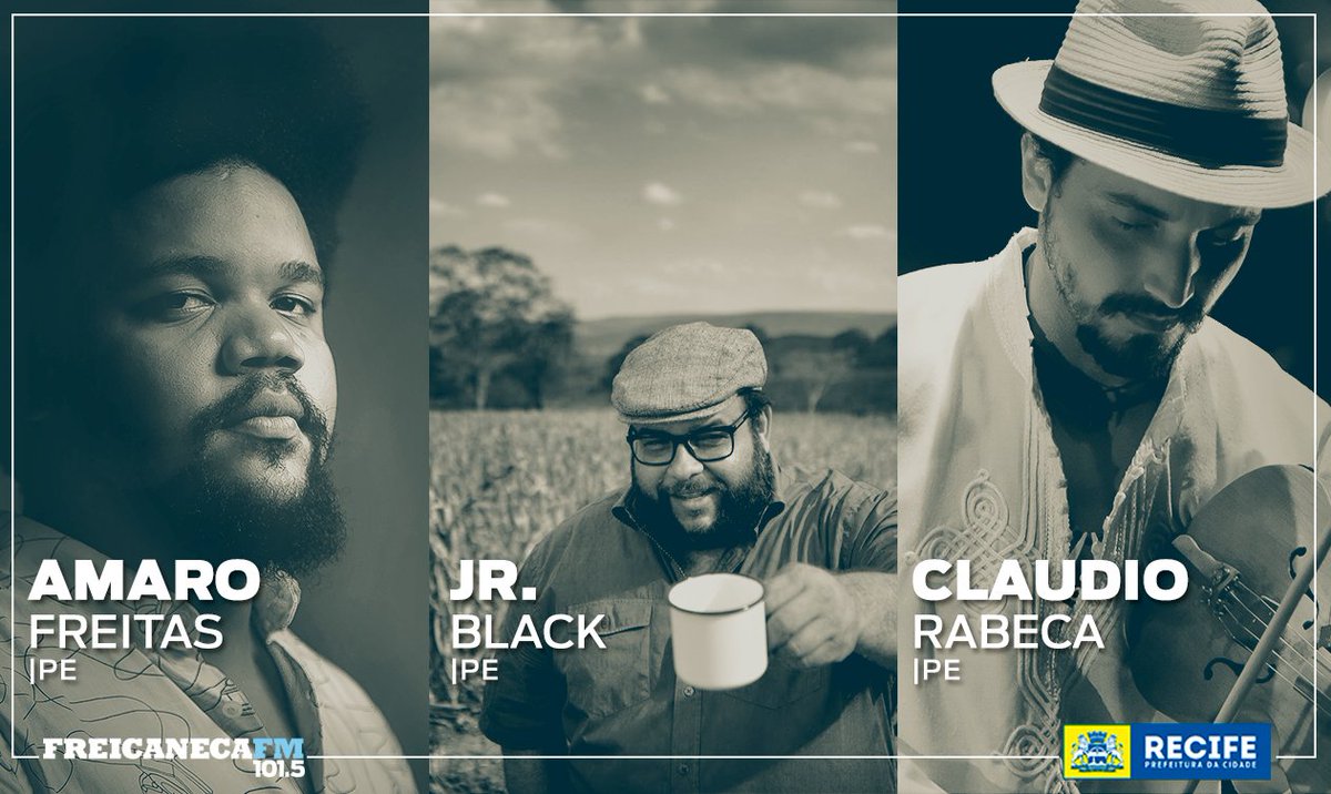 freicanecafm's tweet photo. Amaro Freitas, @vendese_jrblack e Cláudio Rabeca são os destaques da programação da @fmfreicaneca de hj. Confere, a partir da 18h, um pouco do que está rolando no @portomusical. Ouça na 101,5 FM, ou pelo site https://t.co/DlOaLlzfMm. #FreiCanecaFM #VemProPorto
#PortoMusical2018 https://t.co/XKig6p4W0x