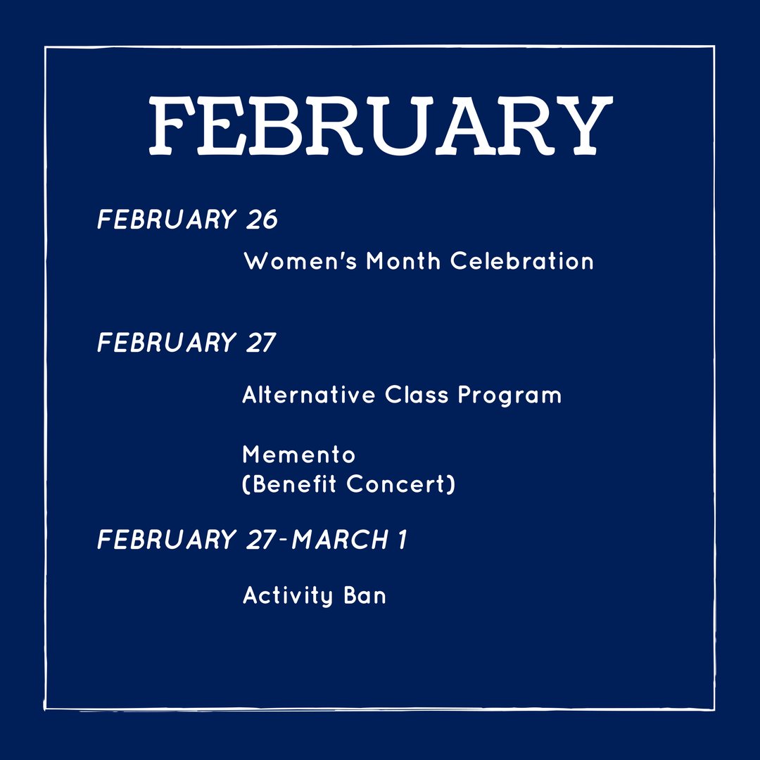 adnussgofficial's tweet photo. #AdKNOW

Here is the Calendar of Activities for the month of February 😊 https://t.co/zxkO298fcT