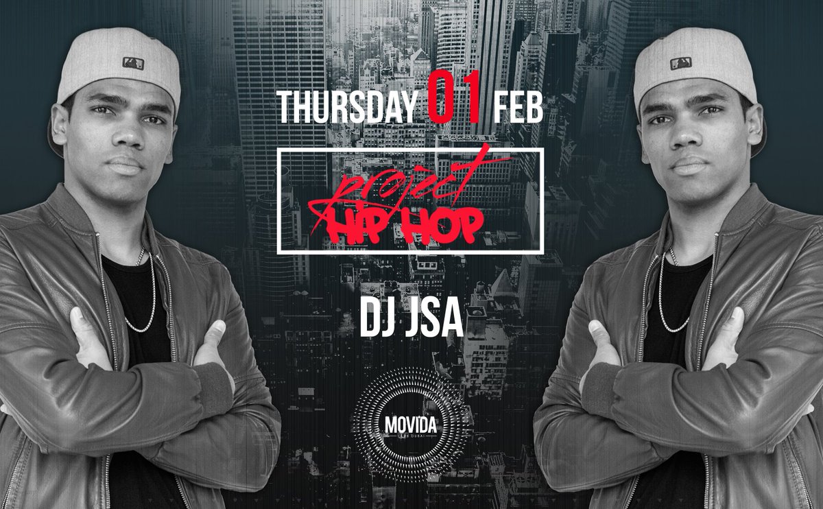#ProjectHipHop - Thursday 01st Feb. 
Only the best in HipHop &amp; RnB w/ DJ JSA! 
Complimentary bar for ladies! 
Table bookings and Guest List: +971 55 174 4449