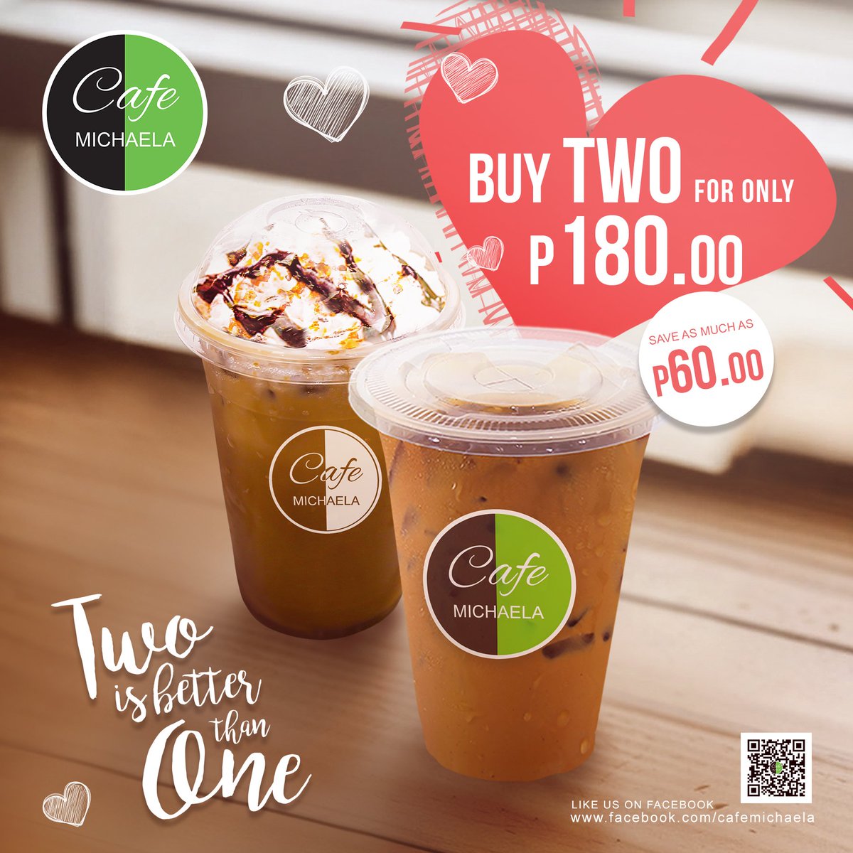 cafemichaela's tweet photo. TWO IS BETTER THAN ONE ✌☝💕☕

Just click the link below to see the full details
https://t.co/0IDlHmlnXu

#CafeMICHAELA
#breads #cakes #cookies #coffee https://t.co/Za1dEy4OwR