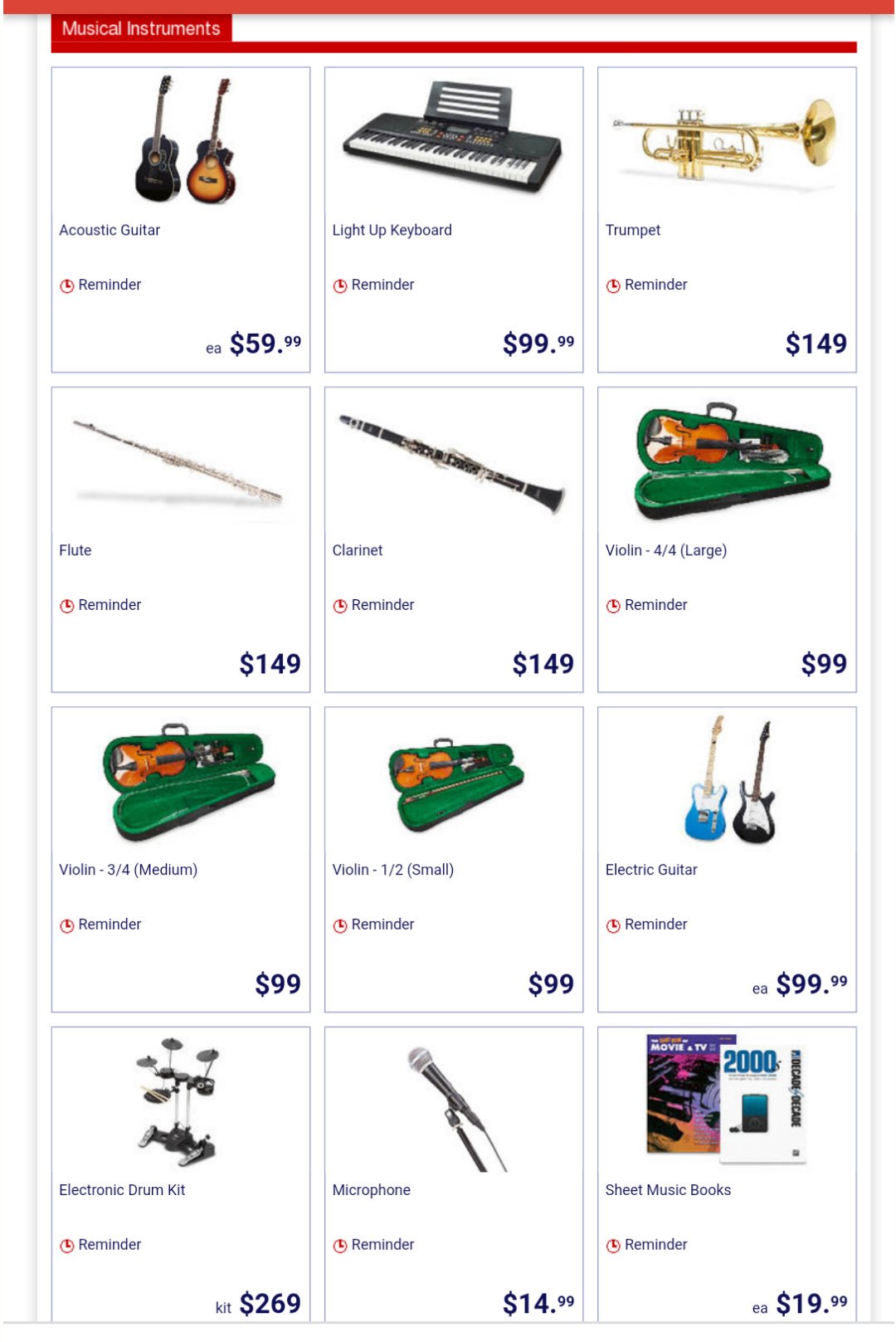 Aldi musical instruments deals