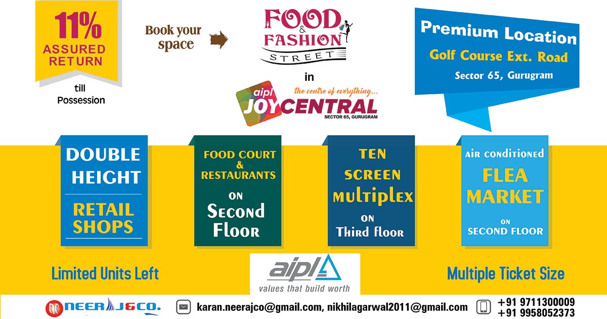 Neerajco2's tweet photo. Life Time Opportunity to Own Property / Investment in Golf Course Extension Road, Sector-65, Gurgaon.

BOOK YOUR SPACE AT : https://t.co/IPaD5hQcRW
Contact us at : 9711300009, 9958052373
#aipl #AIPLjoycentral #neerajandco #realestate #propertydealers #realestateagents #retailshop https://t.co/ivdMTQusDj
