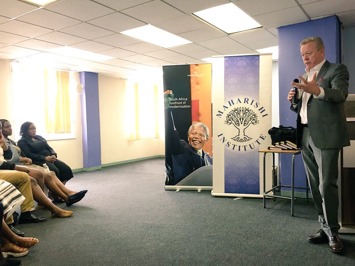 “At the epicenter is education. Education makes the difference. Education is oxygen for us.” Our global president and CEO, John Saunders shares his sentiment <a href="/MI_SouthAfrica/">Maharishi Institute</a> this morning. #FH4Inclusion