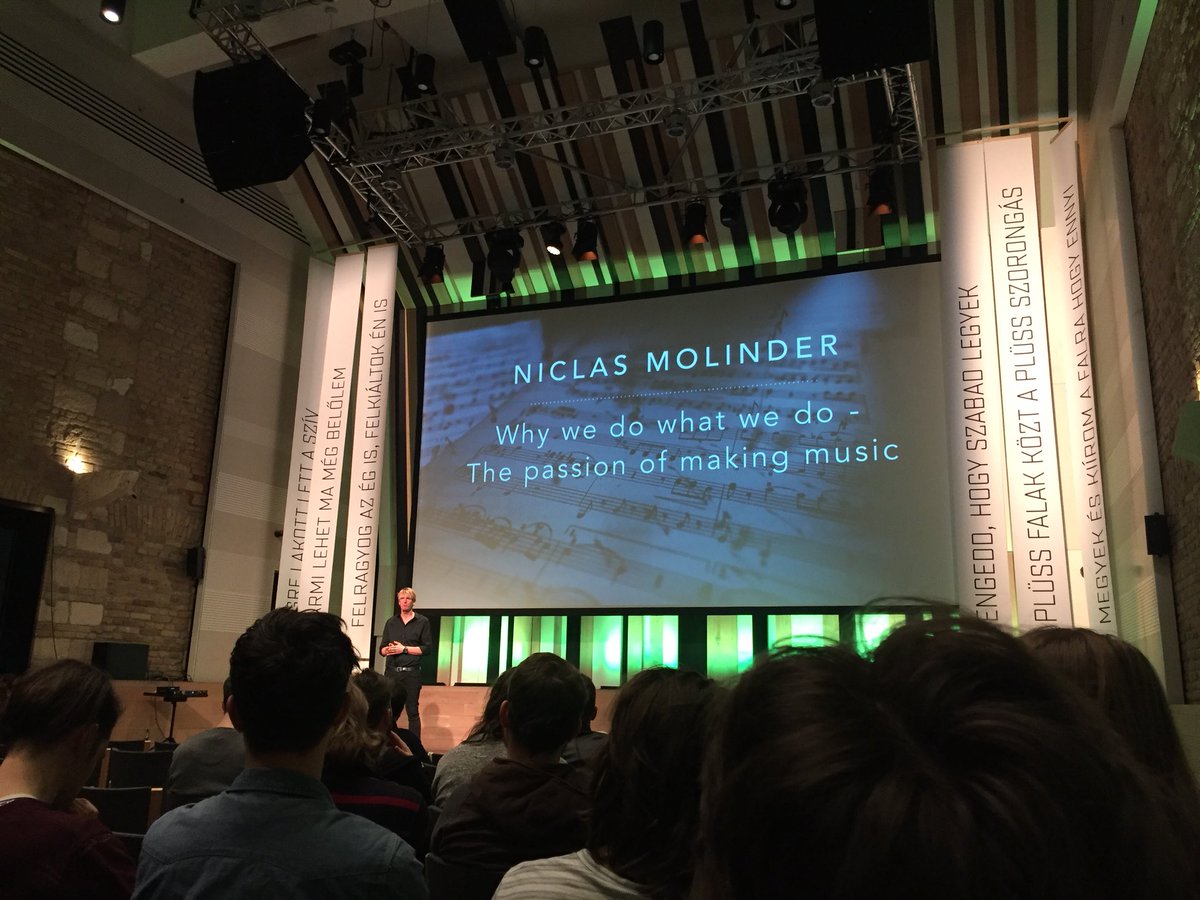 ItsTheSC's tweet photo. @niclasmolinder talking at @DalSzerzo #DEX expo in Budapest. Why creators do what they do 🎼 https://t.co/7FJOrWjBpM