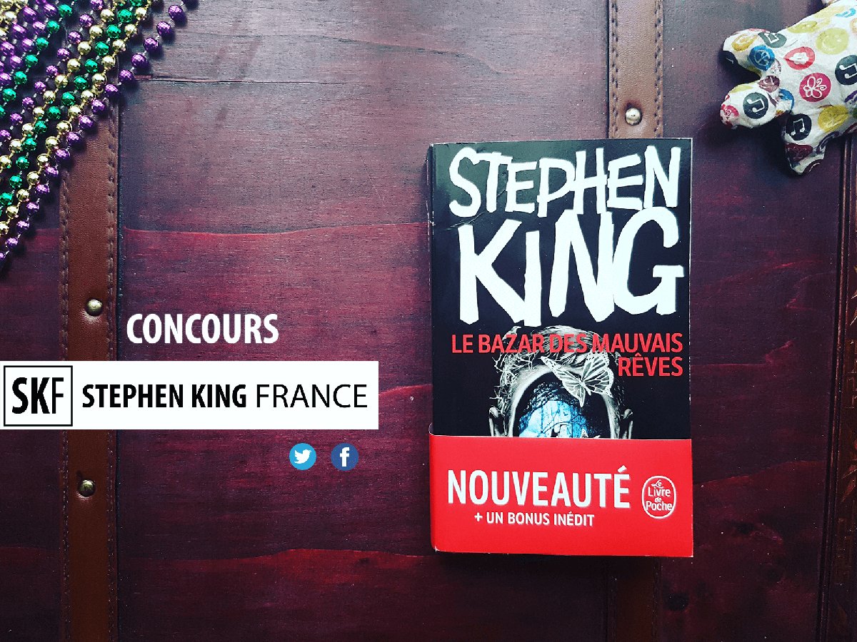 StephenKingFr's tweet photo. #Concours #LeBazarDesMauvaisRêves
Follow &amp; RT pour tenter de gagner un des 2 exemplaires du recueil de @StephenKing "Le Bazar des Mauvais Rêves" au @LivredepocheSFF @livredepoche ! 📕😈
Bonne chance à tous 🎁

Règlement : https://t.co/Kj0MBF48WG https://t.co/GlnZuT0M3u