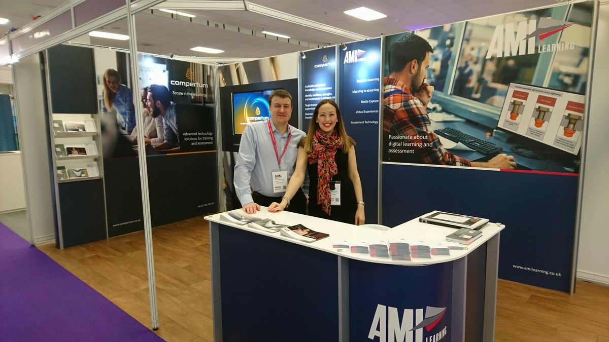 AMILearning's tweet photo. After a good first day at @LT18uk we are looking forward to day two. Come and see us on stand R5. #learningtechnologies https://t.co/5yZeYMMlek