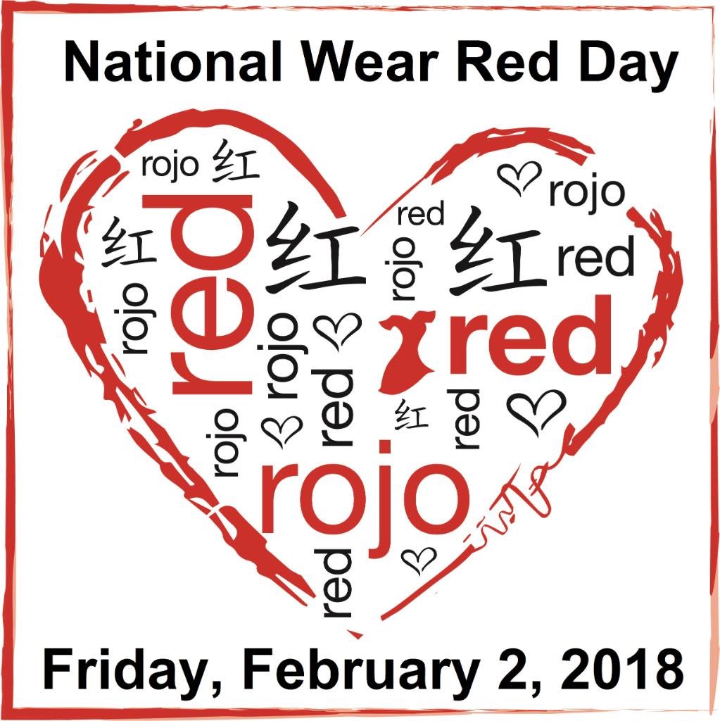 Red даты. Red day. National wear red day. Red даты. National wear red day.