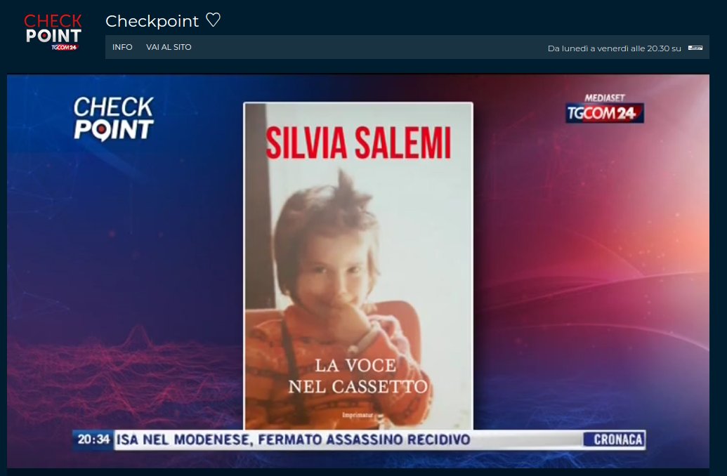 Check Point <a href="/MediasetTgcom24/">Tgcom24</a> Intervista a <a href="/SilviaSalemi/">Silvia Salemi Official</a> video.mediaset.it/video/checkpoi…