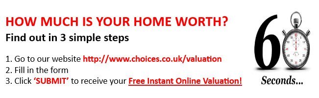 ChoicesCaterham's tweet photo. Curious how much is your #property is #worth? Get an instant #online #property #valuation here: https://t.co/VzlvNjxKS5 https://t.co/1Zm5szoCRy