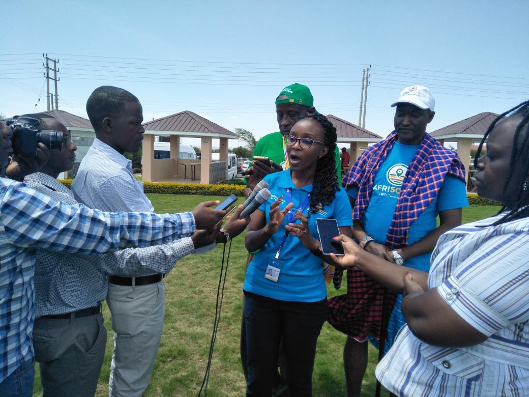 afriscout's tweet photo. #Afriscout Program Manager in #Kenya,  @Bnwgache, speaks to the media about the revolutionary mobile app that's transforming how pastoralists get information on water and pasture availability around them. #PastoralistEyeIntheSky
@PCIGlobal @Googleorg @USAID @RichParkerJr https://t.co/s7cBXYrPnM
