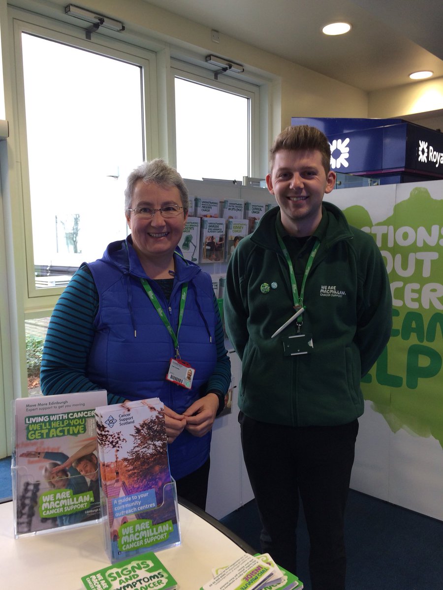 Cancer information specialists and the Macmillan @ Edinburgh Libraries service are here at the Edinburgh Royal Infirmary to answer your questions about Cancer. @MacInfoBuses <a href="/TalesOfOneCity/">Edinburgh Libraries</a>