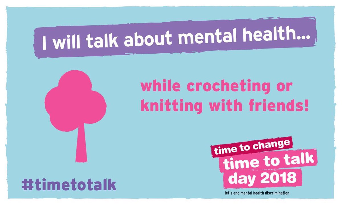 #TimetoTalkDay #timetotalkday2018
#crochettherapy 
#knitandnatter