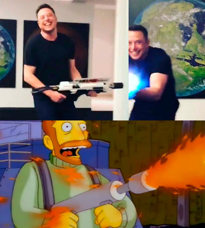 ElBocadilloes's tweet photo. Elon Muks ha vendido sus 70.000 lanzallamas de edición limitada. Cada día más cerca de Hank Scorpio
https://t.co/9UVM5eFfB3 https://t.co/I4jhHch5cc
