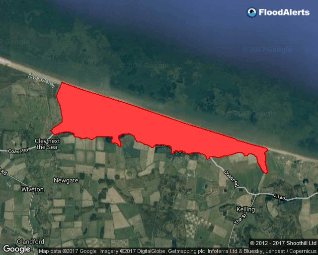 FloodAlerts_NFK's tweet photo. Flood Warning, 10:45AM 01/02/2018, The north Norfolk coast @ Salthouse &amp; e..., https://t.co/wjBNWoj8Ym #floodaware https://t.co/HG0kKfItGs