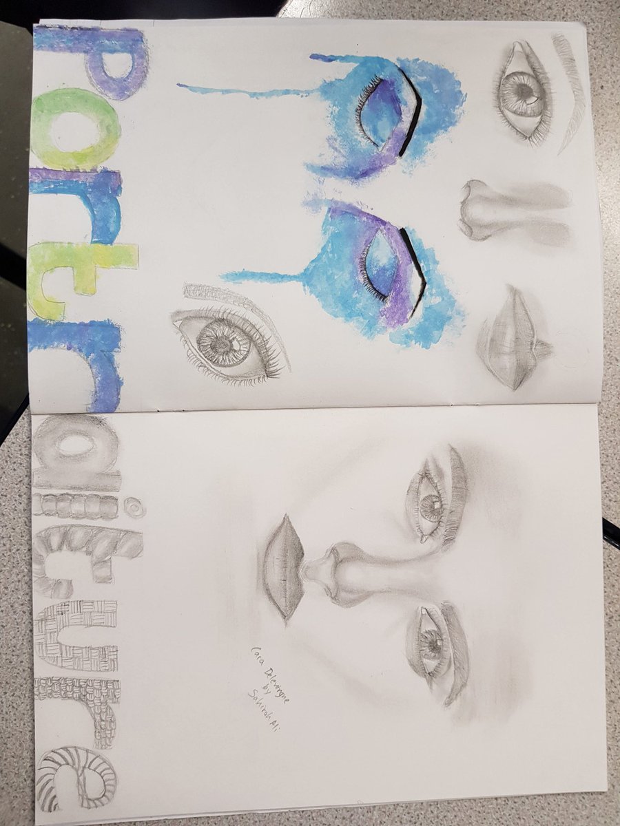DWHSart's tweet photo. Lovely surrealism pages in progress by our extremely talented year 9 student Sahirah Ali 👩‍🎨👏 #dwhs #art #SURREALISM https://t.co/mP1Yeg5CWu