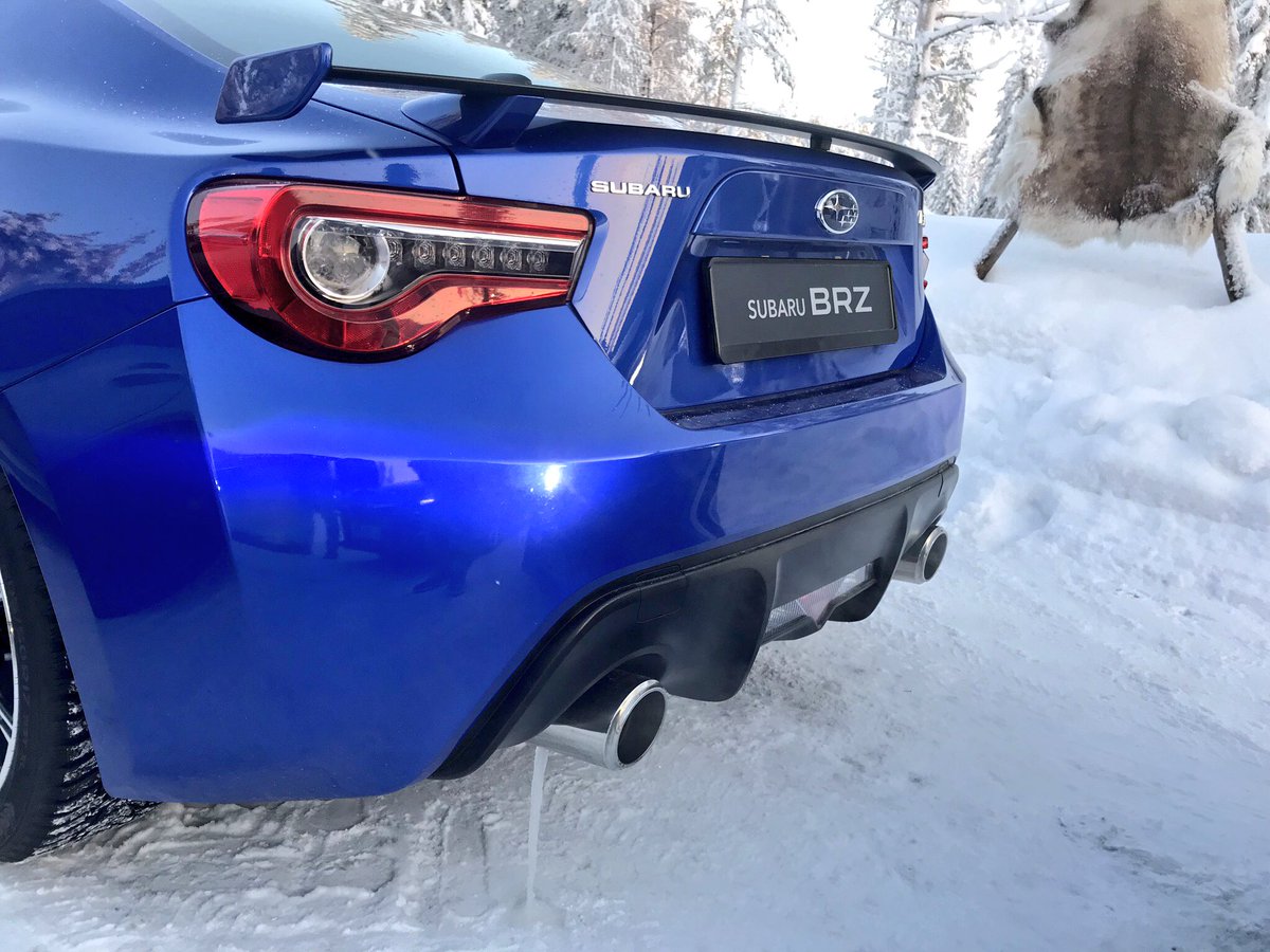 Out testing a load of Subaru cars in Finland. It’s so chilly icicles hang off warm exhausts