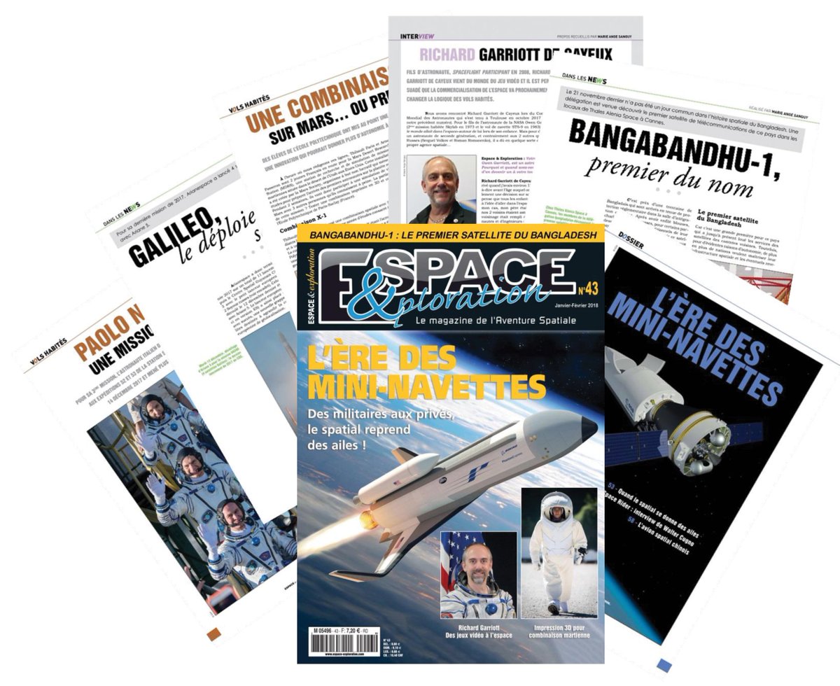 spaceexplore's tweet photo. Avez-vous commandé votre numéro 43 ? Il est disponible depuis quelques semaines. N'attendez plus, de nombreux sujet encore dans ces 100 pages très denses !!😉@esa @CNES @NASA @Thales_Alenia_S @RichardGarriott @Polytechnique @X1_spacesuit RdV sur notre site à la rubrique kiosque https://t.co/ux16o6I3dV