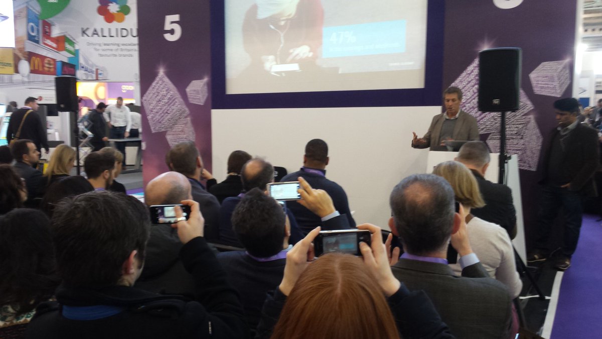 NetexLearning's tweet photo. Great turnout at our seminar! Lots of interest, phones rising over the heads to capture Ricardo's presentation and Sumedh's #learningPlay demo - now packed stand!! Come and talk to the team about any questions you may have! #learningCloud #StandB9 https://t.co/gthUYWS7LK