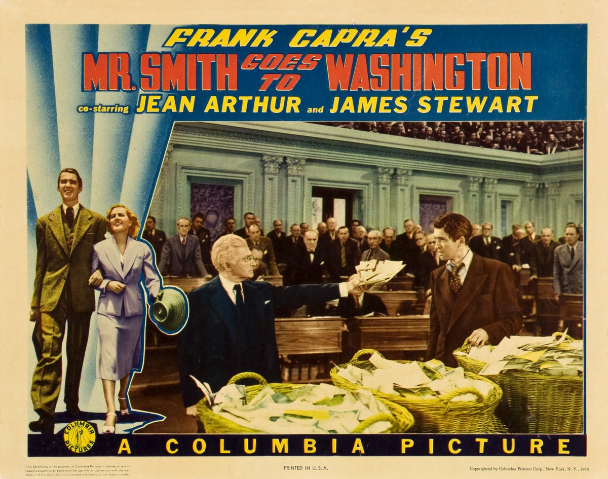 By Monday who knows what madness will have occurred in the actual Senate, so in the meantime why not distract yourself through the world of Frank Capra #MrSmithgoestoWashington #JeffersonSmith #FrankCapra <a href="/SenateDems/">Senate Democrats</a> <a href="/SenateGOP/">Senate Republicans</a> 👩‍⚖️