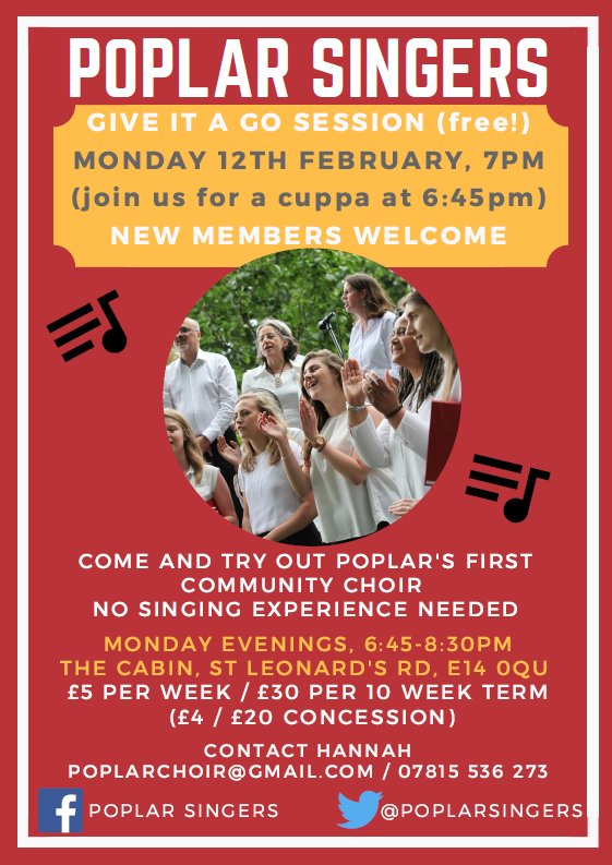Our new term starts on 12th Feb &amp; we'd love to welcome new members. Join us for a cuppa and singing at 6:45pm at The Brownfield Cabin (opposite Balfron Tower)