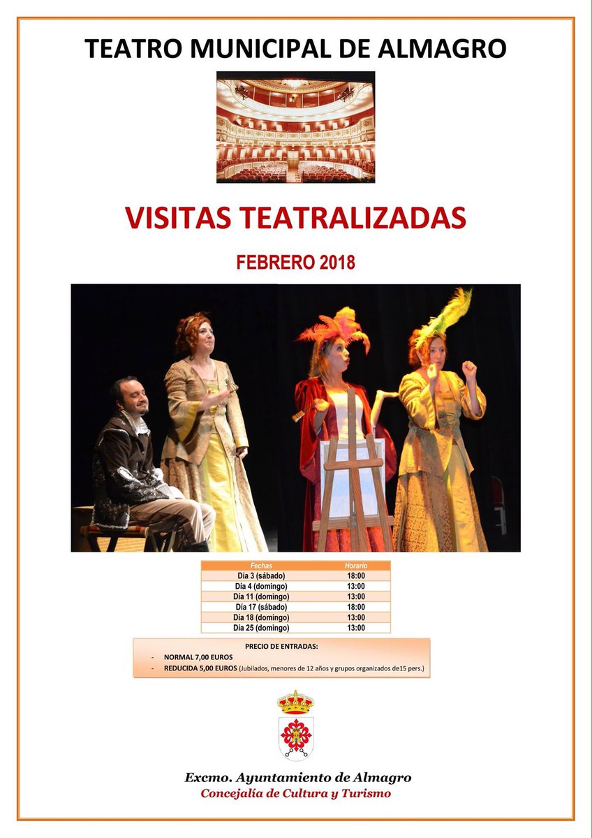 Programación febrero 2018.TEATRALIZADAS. @TeatroMAlmagro <a href="/almagronoticias/">Almagro Noticias</a> <a href="/ondaalmagro/">Onda Almagro</a> <a href="/abd0179/">julio de pablos</a> @Valdeolivo