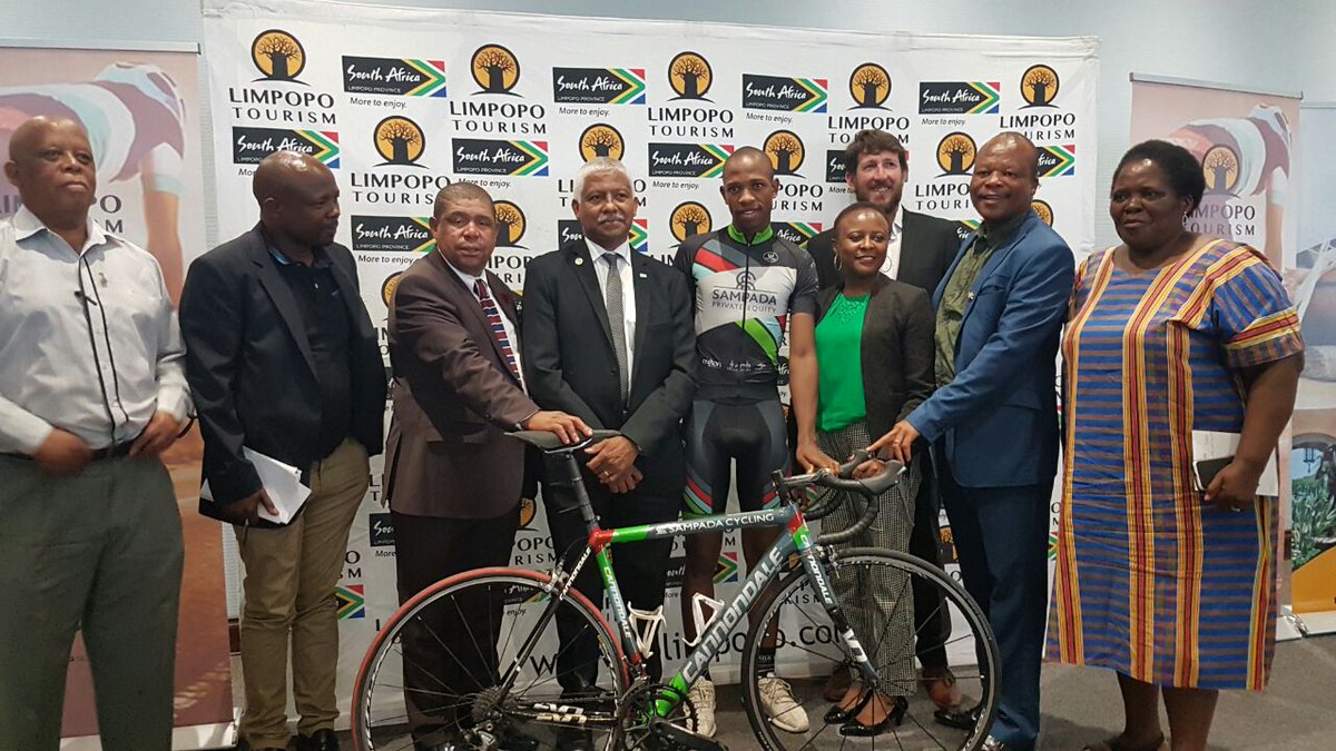 LimSportsZone's tweet photo. CYCLING: Limpopo Tourism Agency in partnership with Cycling SA today launched the Inaugural Tour de Limpopo race to be held from 22-26 April 2018 from Polokwane to Tzaneen and back to the Peter Mokaba Stadium. #TourdeLimpopo #MoreToEnjoy https://t.co/oowZDCBCmB