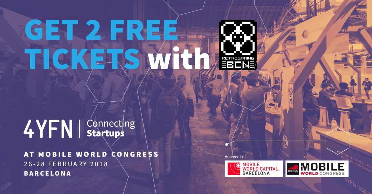 retrogamingbcn's tweet photo. Worldwide innovation is landing to Barcelona on 26 February and we are happy to offer you 2 tickets for the ultimate startup and business conference: @4YFN_MWC 2018! The ticket also includes 1-day entrance at Mobile World Congress! Enter to win:  https://t.co/B9GcgS1FRx #MWC18 https://t.co/rhwYr58Od0