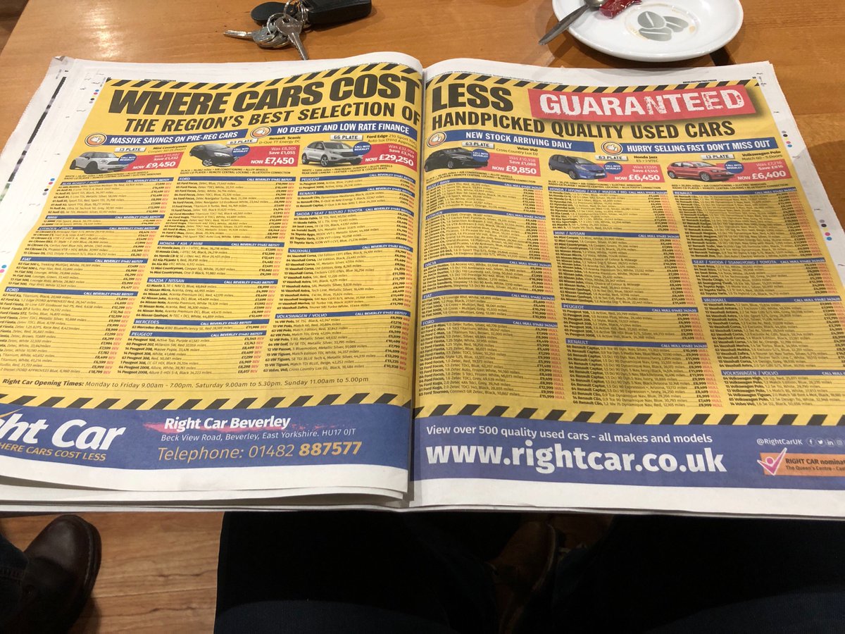 RussCowling's tweet image. LOOK AT THIS !!!! in this weeks @BridFreePress a list of fantastic used cars brought to you by @RightCarUK why not visit their site or pick up a copy of this weeks paper to see what potentially could be your next car