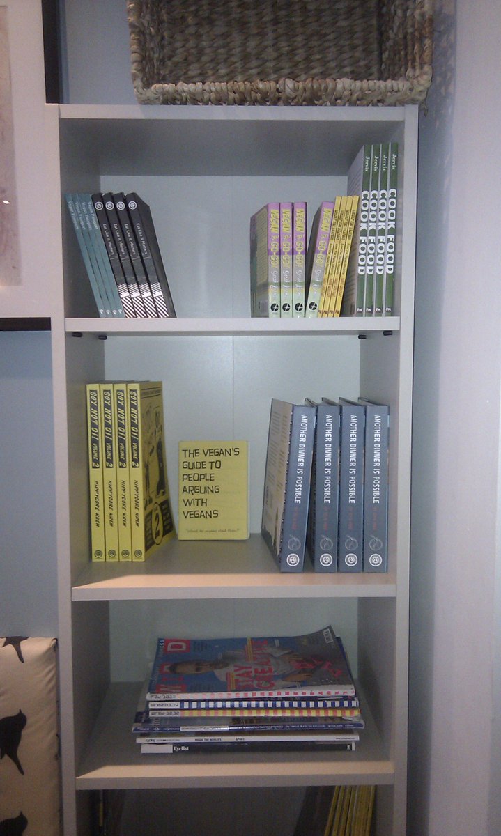 Activedistro's tweet photo. You can now pick up some of the Active Distro vegan cookbooks 🍽 📚 at the @GoodAppleCafe. Including the hardback 3rd edition of 📘 Another Dinner is Possible! 🥝🥕🥑🍌🍏🍔🍈🍒🍑🥥 https://t.co/qqTzypud5E