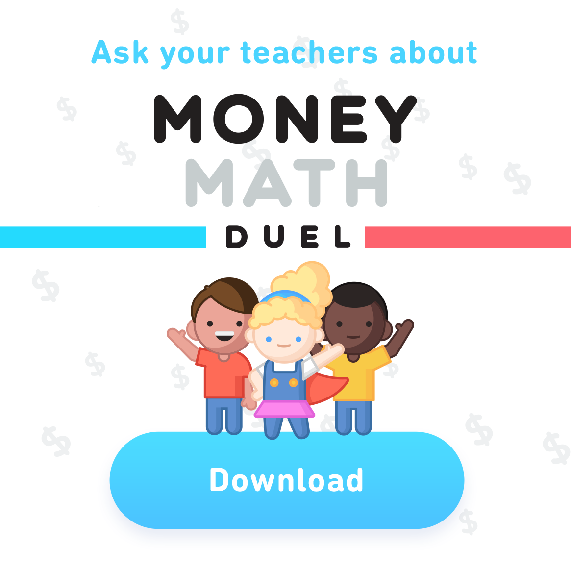 ElliesGames's tweet photo. Today’s the last day to get Money Math Duel #FREE on the #AppStore!  Get it now before it’s $4.99 tomorrow! https://t.co/Efq9VThVbE #unity3d https://t.co/XiY7y8rvTL