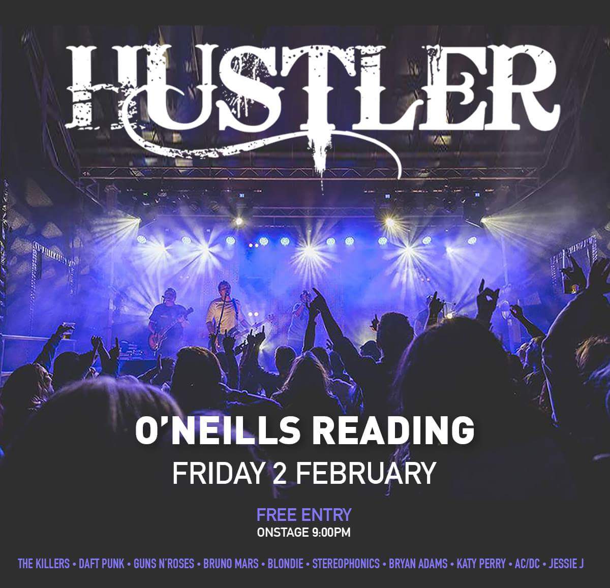 Oneillsreading's tweet image. LIVE MUSIC ALERT....
Back this friday the mighty "Hustler" kicking off @9pm lets gooooo.... #livemusic #craicisback #oneills #Reading 🎤🎸🍻🍹