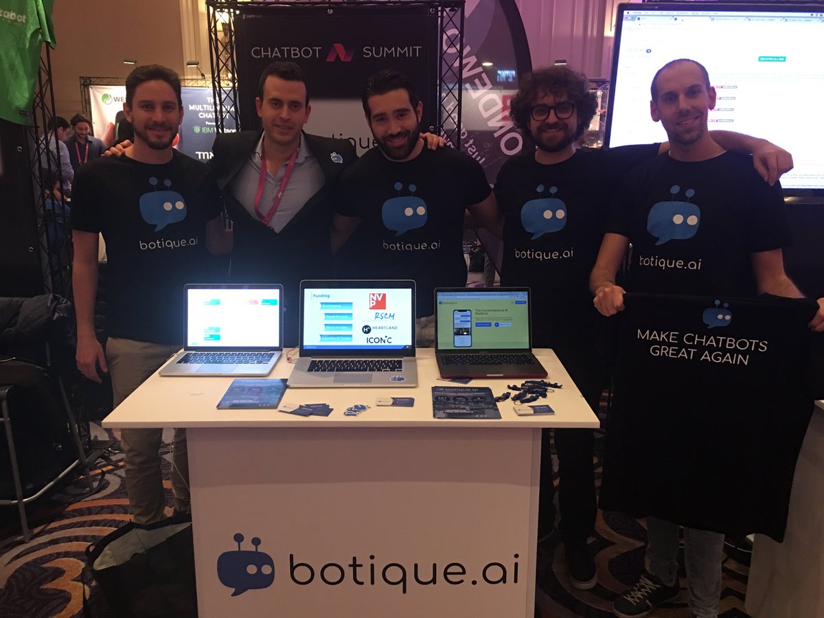 botique_ai's tweet photo. Watch our AWESOME team as they present our company at the international @chatbotsummit, spreading the word everywhere we go!

#Israel #TelAviv #ChatBots https://t.co/e9jQh9FInW