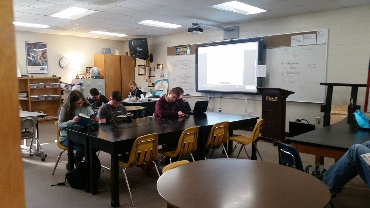 LibraryGreerHS's tweet image. Sustained Silent Reading in Advisory today to read for the fun of it and to read off fines!