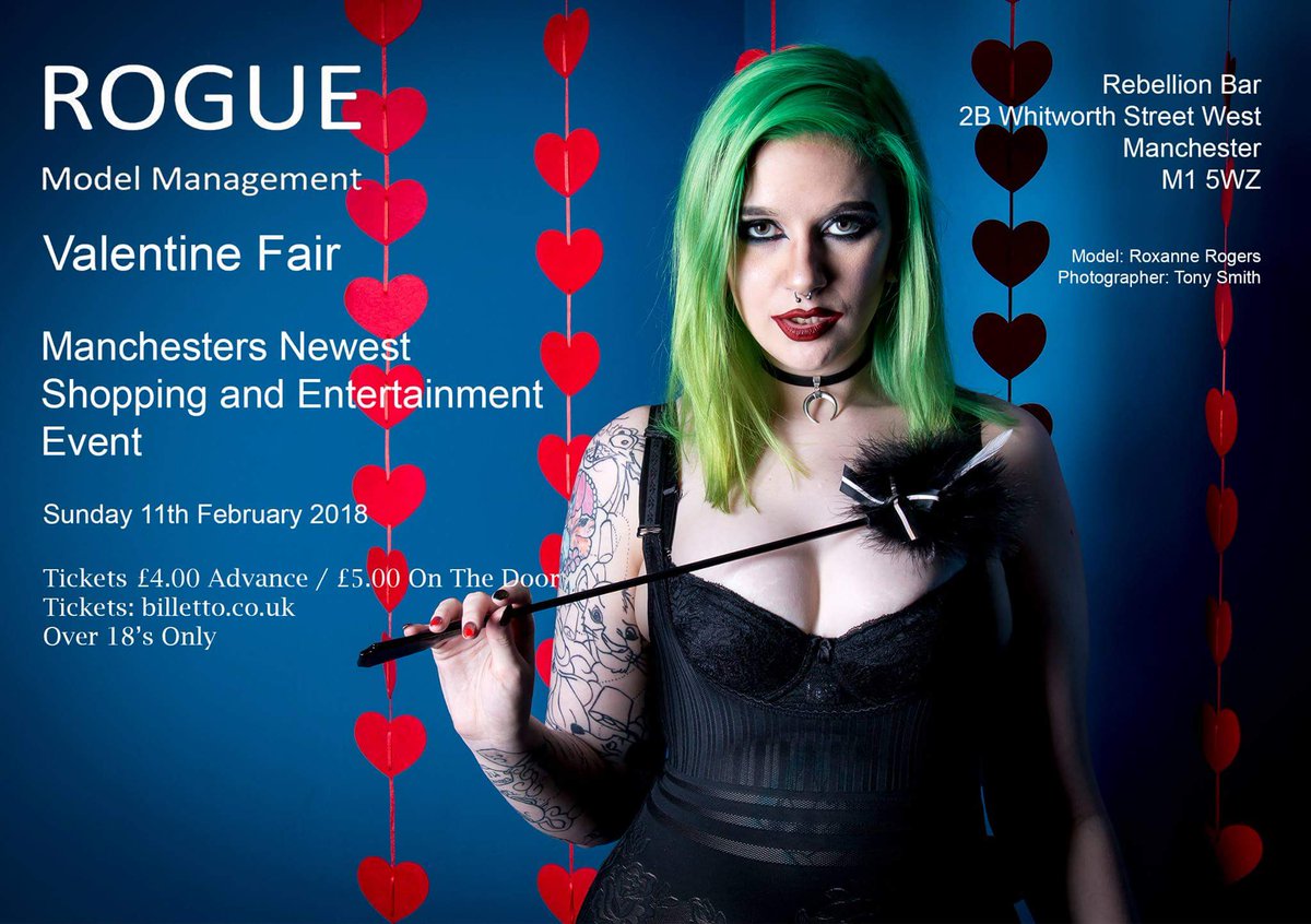 MisterRockHart's tweet photo. Not long to go till @roguemodelsuk - #ValentinesFair 11th Feb in #Manchester entertainment and alternative shopping experience all under one roof. #alternativefair #burlesque #boylesque #shoppingtime #ShowtheLove #RMM https://t.co/nDCm0gAKfs