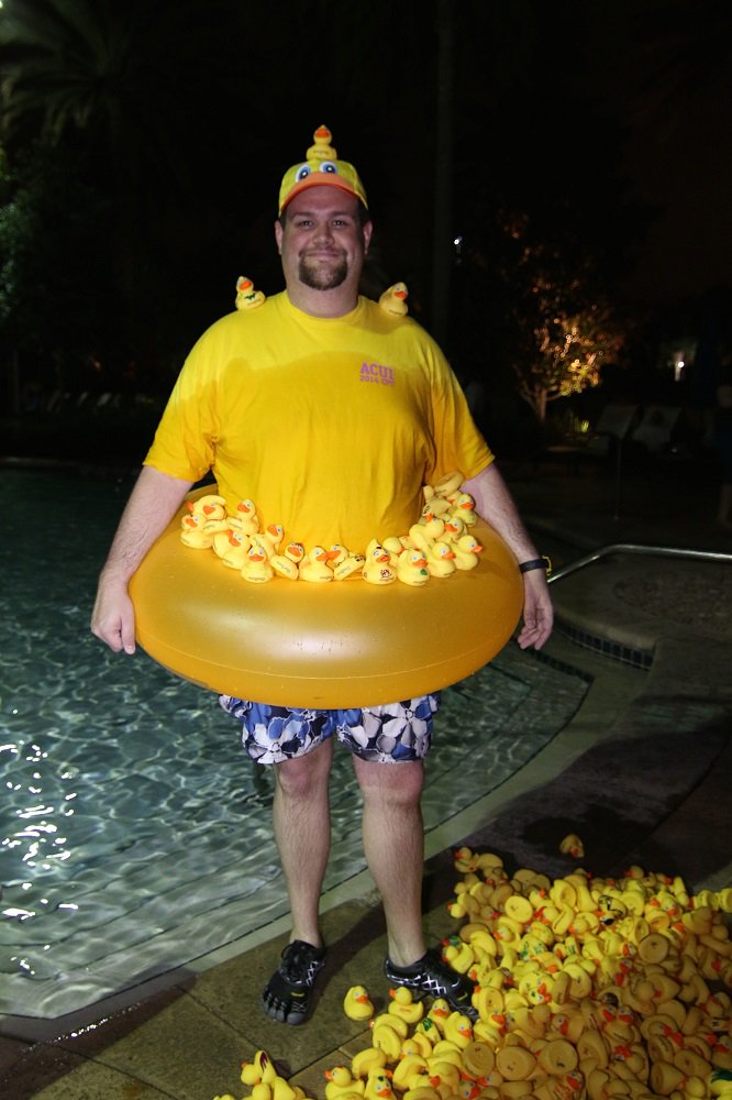 ACUIConference's tweet image. #TBT to #ACUI14 when dressing like a duck was all the rage. As #ACUI18 approaches, we are looking forward to other fun fashion choices.