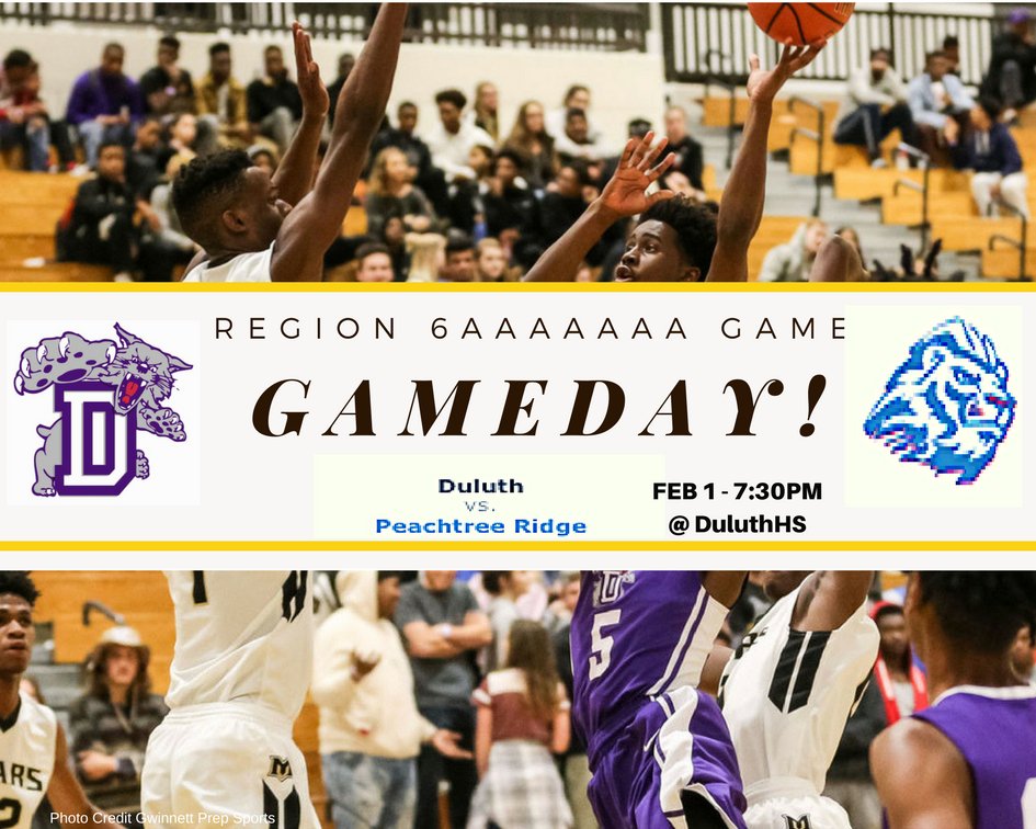 DuluthHighHoops's tweet photo. IT'S #SeniorWeek #GAMEDAY! 2of 3 for the Wildcats - Varsity Squads take on #PeachtreeRidge at HOME 2Nite for our 2nd #6AAAAAAA #RegionConference Meetup! Girls 6pm/ Boys 7:30pm Come out to Support the team! #LetsGoWildCatNation! #highschoolhoops #studentathletes @dhswildcats https://t.co/jm5EMI2ZxR
