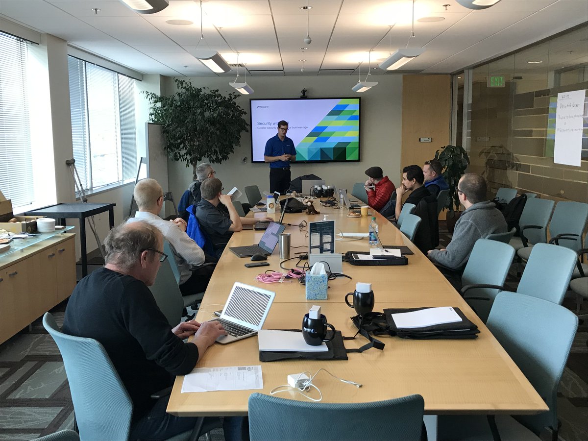 Attendees of <a href="/VMware/">VMware</a> #NSX lab got an overview of the NSX &amp; vRealize Network Insight, micro-segmentation and east-west traffic, participated in the hands-on NSX lab, learned how to perform a Virtual Network Assessment (VNA) and an awesome mug! Join us: sanitysolutions.com/events