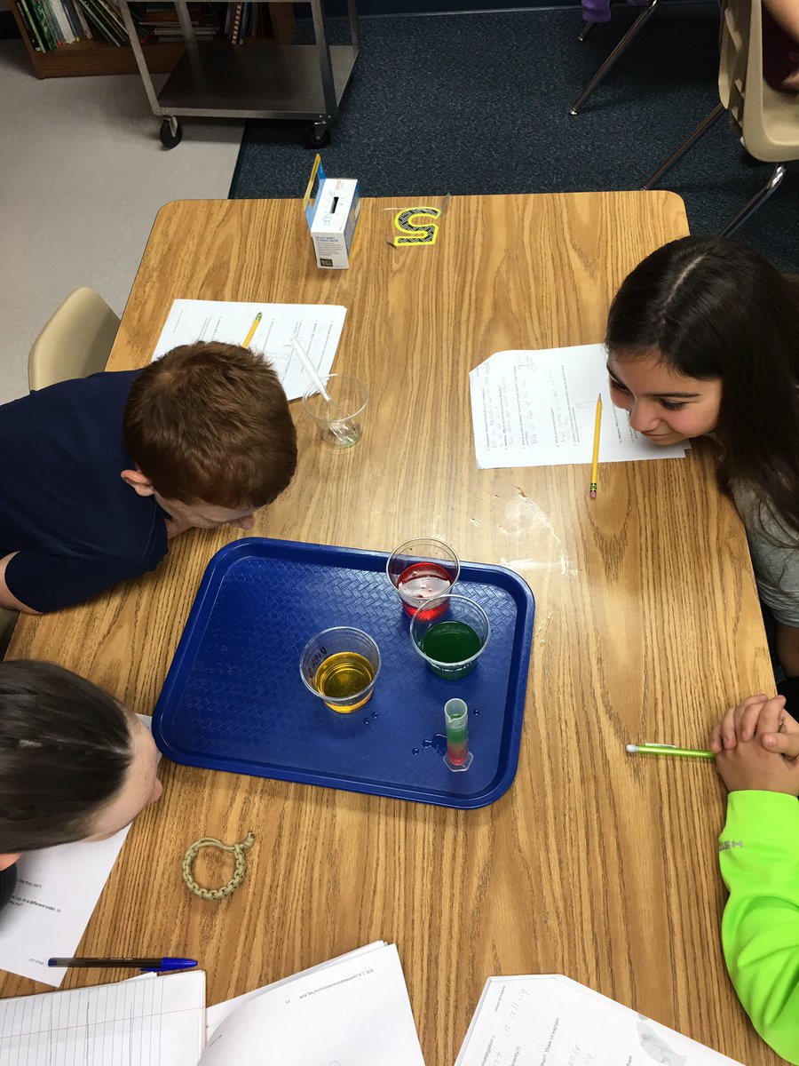 5th is having fun investigating relative density. #robisonspirit #catchthespirit