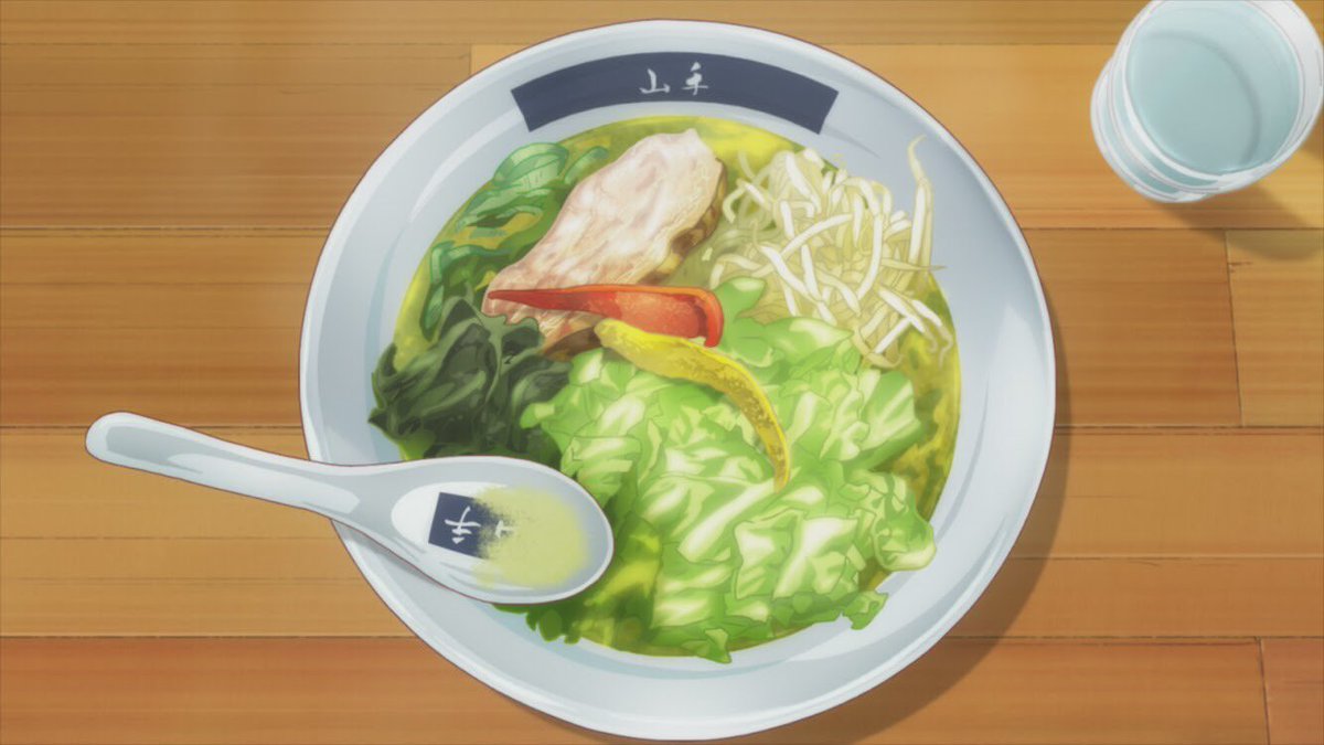 Tvアニメ ラーメン大好き小泉さん 公式 続いて 山手ラーメン本郷 安庵 さんです イタリアンな味わいのみどりラーメン ミドリムシには59種類の栄養素が詰まっていて 人間に必要なほぼ全ての栄養がまかなえるとか すごいぜミドリムシ