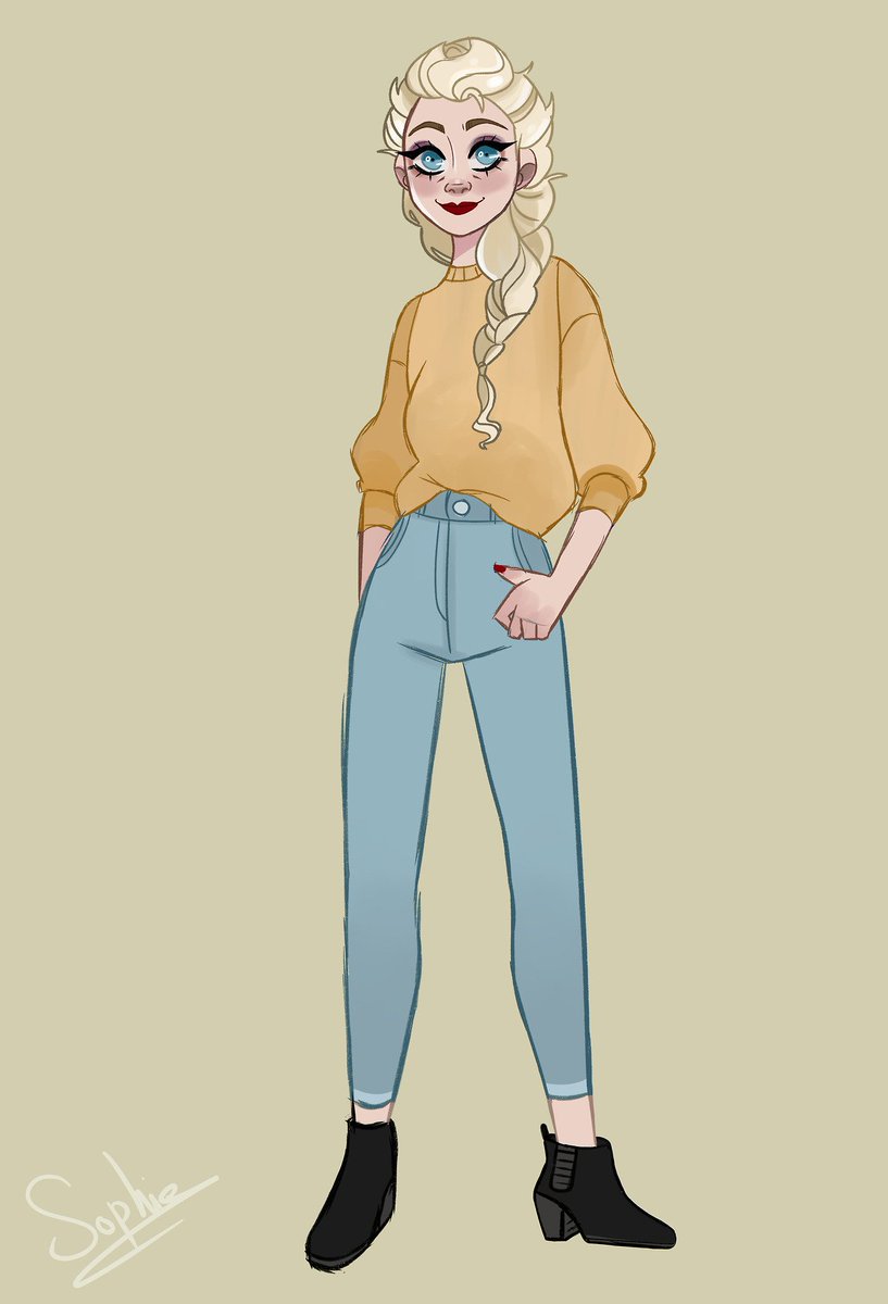 Disney modern princesses part 1! #Disney #modern #fashion #princess #fanart  #art, image size:817x1200