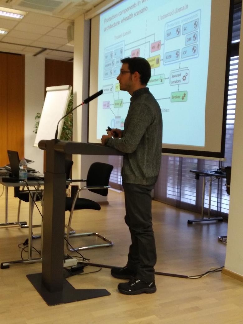 W1TD0M's tweet photo. Juan Troncos o from @AtlantTIC_ presenting the technical estatus and #WITDOM research. https://t.co/tLCh7mJ1R4